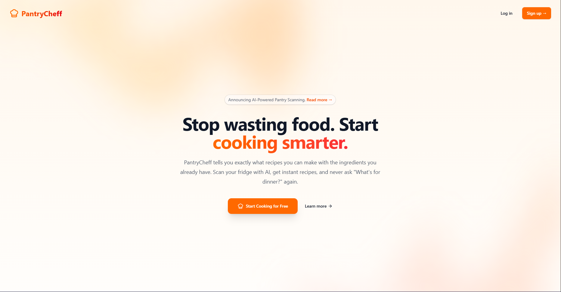 Screenshot of PantryCheff project